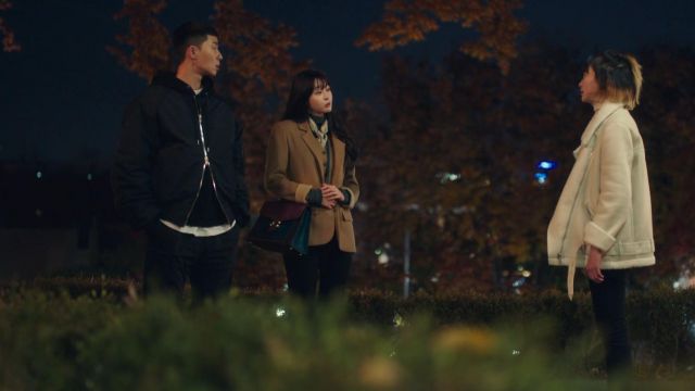 Tabby Top Handle Bag In Vintage Mauve Leather worn by Jo Yi Seo (Kim Da-mi) in Itaewon Class Episode 4