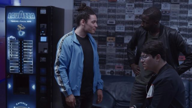 The tracksuit jacket blue Adidas worn by Clement / Apash (HATIK) in Validated (S01E08)