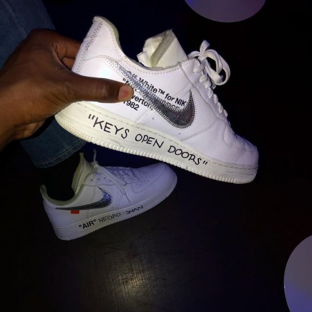 La paire de Nike Air Force 1 x Off-White de Virgil Abloh sur son compte Instagram