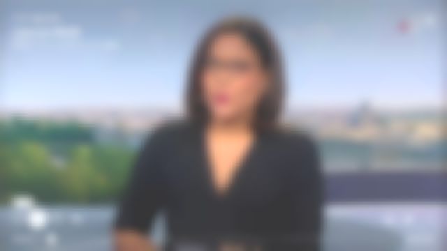 La robe noire en crêpe de Karine Baste-Régis dans Journal de 13 heures le 10.03.2020