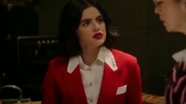 Red Blaz­er worn by Katy Keene (Lucy Hale) in Katy Keene Season 1 Episode 8