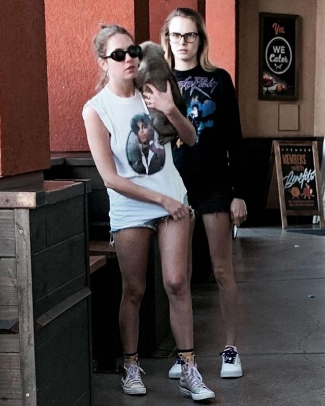 Converse Ombre Hightop Sneakers worn by Ashley Benson Grocery Shopping at Erewhon March 26, 2020