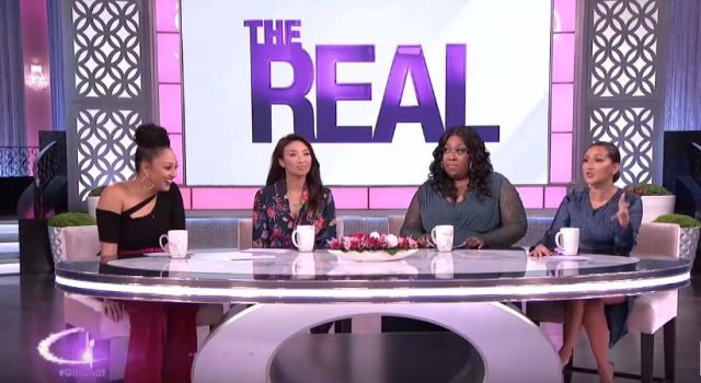ASOS Lace and Pleat Midi Dress worn by Loni Love on The Real March 30, 2020