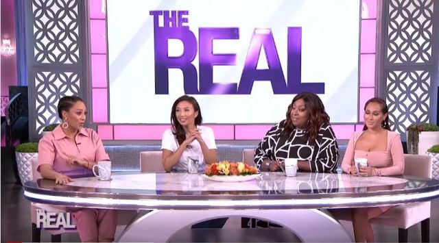 Finders Tamera's Jumpsuit is the Heloise Utility Style Short Sleeve Jumpsuit worn by Tamera Mowry on The Real March 29, 2020
