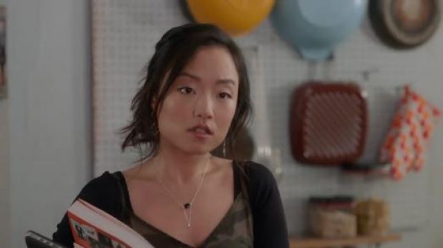 Light­ning and Cloud Ear­rings worn by Janet (Andrea Bang) in Kim's Convenience Season 4 Episode 13