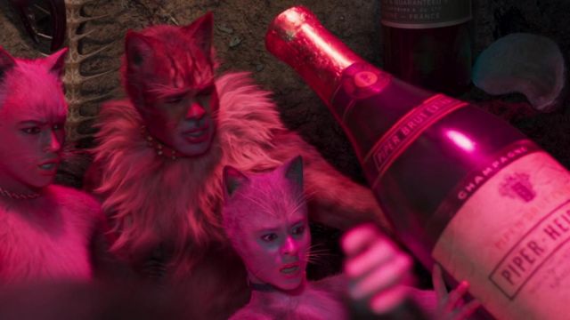 The bottle of Piper Heidsieck champagne in the film Cats