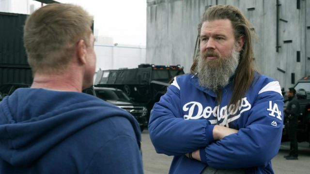 Majestic Royal Los Angeles Dodgers Full-Zip Jacket worn by Terry Luca (Ryan Hurst) in S.W.A.T. (S03E17)