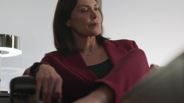 Red suit worn by Ellen Becker (Michelle Forbes) as seen in Treadstone (S01E03)