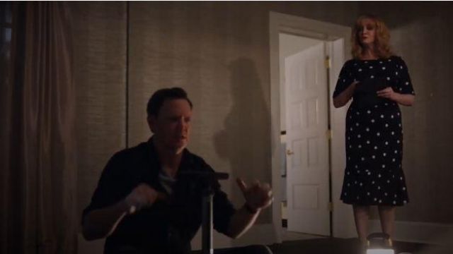 Pol­ka Dot Dress worn by Beth Boland (Christina Hendricks) in Good Girls Season 3 Episode 8