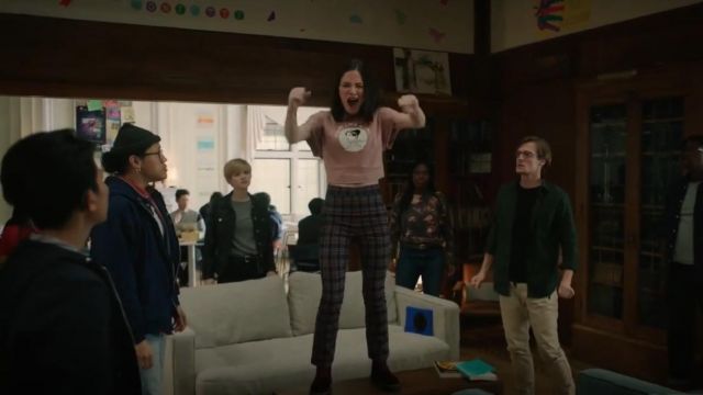 Plaid Kick Flare Pant worn by Abigail (Sandra Mae Frank) in Zoey's Extraordinary Playlist Season 1 Episode 9