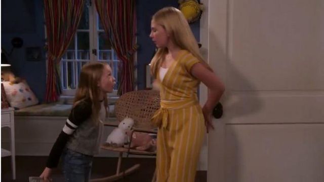 Yellow Striped Jumpsuit worn by (Lily Brooks O'Briant) in The Big Show Show Season 1 Episode 1