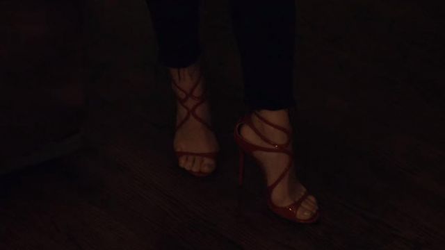 Red Jimmy Choo heels worn by Colette French (Willa Fitzgerald) in Dare Me (S01E02)