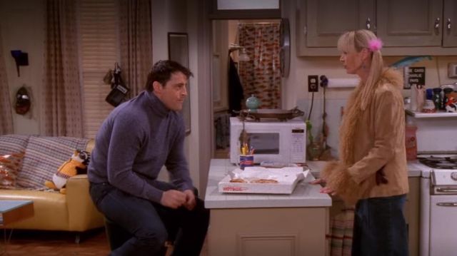 Suede jacket worn by Phoebe Buffay (Lisa Kudrow) as seen in Friends (Season 8 Episode 15)