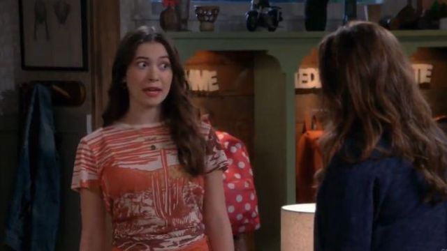 Orange Cactus Tee Worn By Kate Burns Grace Kaufman In Man With A Plan Season 4 Episode 2 Spotern