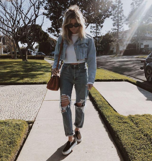 Mid Rise Jeans Fit de Halley Elefante sur l'Instagram account @thesaltyblonde