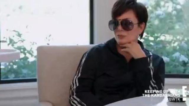 Adidas Originals by Daniëlle Cathari Black Track Jack­et worn by Kris Jenner in Keeping Up with the Kardashians Season 18 Episode 3