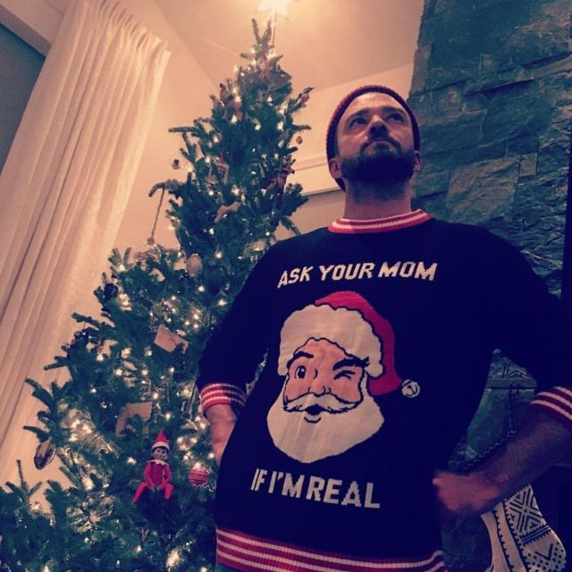 justin timberlake christmas tree sweatshirt