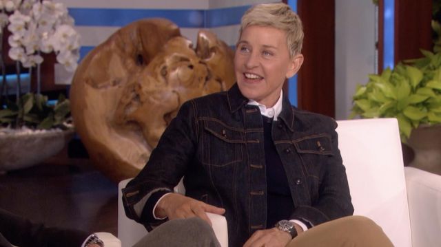 Patek Philippe Aquanaut Travel Time 5164A Watch worn by Ellen DeGeneres at The Ellen DeGeneres Show on March 11, 2020