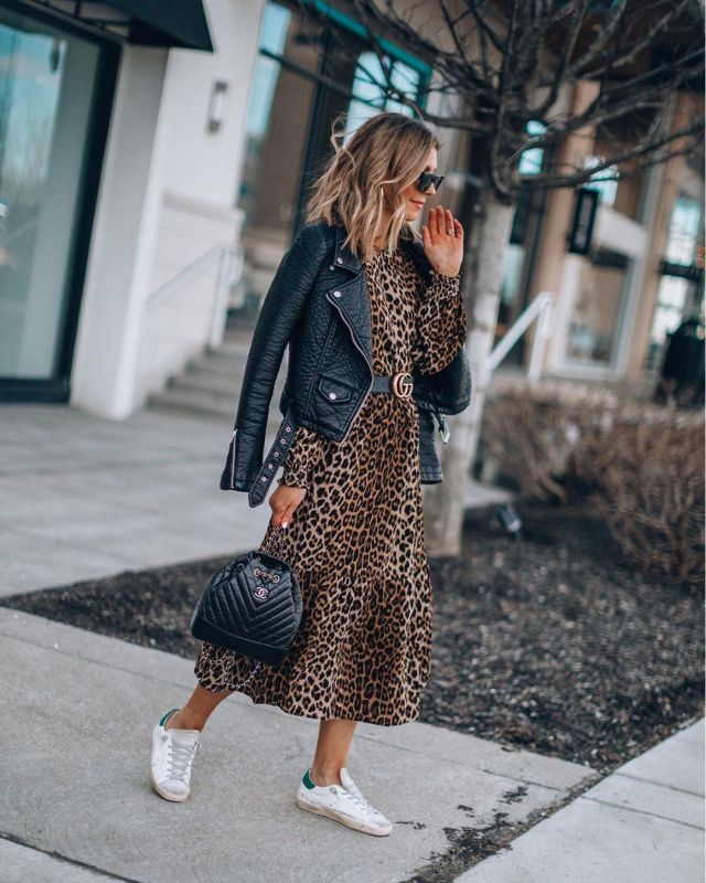 Faux Leather Bik­er Jack­et of Becky Hillyard on the Instagram account @cellajaneblog