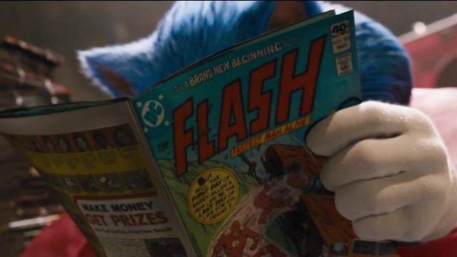 The DC Comic Flash Sonic in Sonic the movie