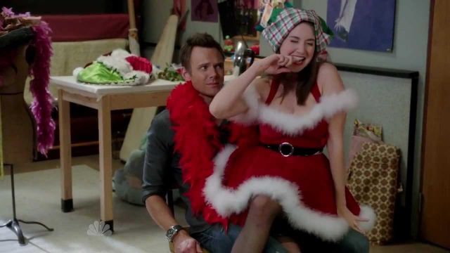 Sexy Santa Claus dress costume worn by Annie Edison (Alison Brie) in Community (S03E10)