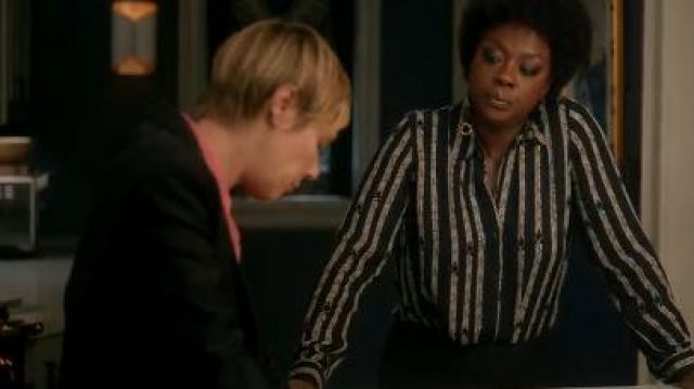 Black Chain Blouse worn by Annalise Keating (Viola Davis) in How to Get Away with Murder Season 6 Episode 12
