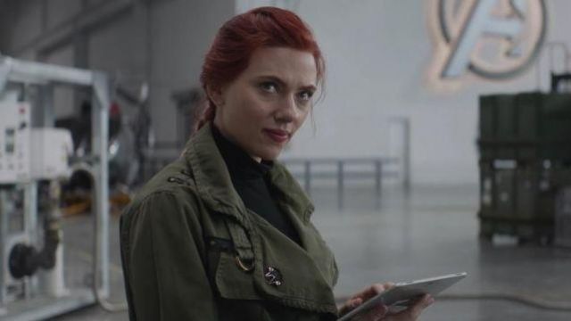 The military jacket khaki Natasha Romanoffs / Black Widow (Scarlett Johansson) in Avengers : Endgame