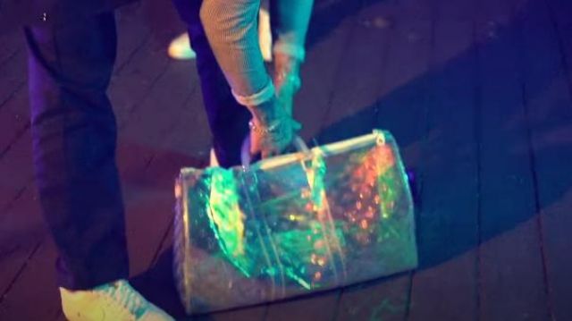Louis Vuitton Iridescent 'Bandouliere 50' Duffle Bag worn by Lil Skies in  his Fidget (Official Music Video)