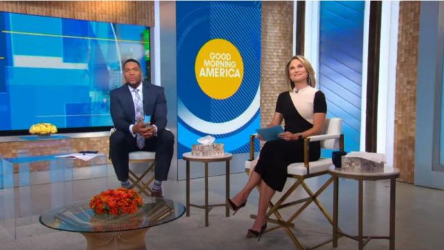 New york & company Sheena Sweater Dress worn by Amy Robach on Good Morning America April 20, 2020