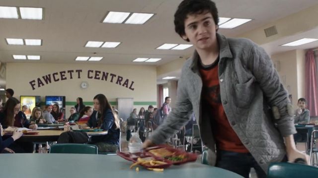 Quilted Gray jacket worn by Freddy Freeman (Jack Dylan Grazer) as seen in Shazam!