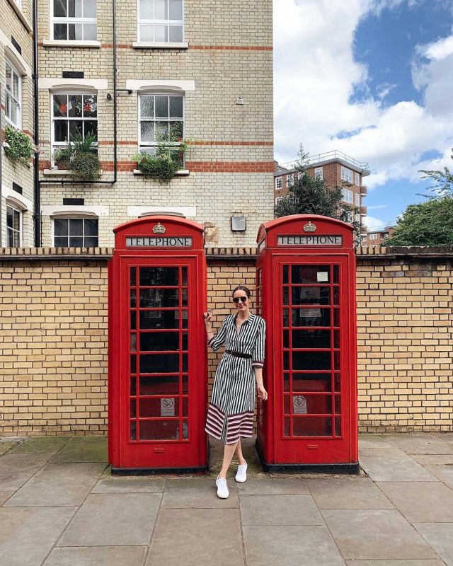 Stripe Shirt Dress of Louise Roe on the Instagram account @louiseroe