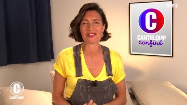 The overalls of cotton American Vintage of Alessandra Sublet's in It is Canteloup the 20.04.2020