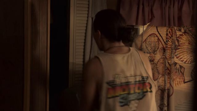 Hoonigan Motorsport Tank Top worn by Barry (Nicholas Cirillo) as seen in Outer Banks (S01E10)