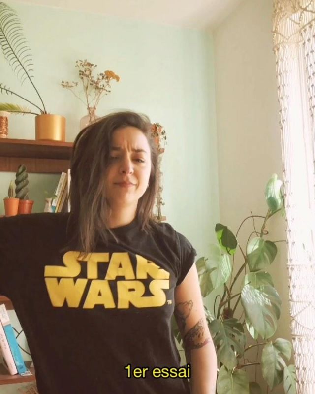 The black tshirt Star Wars Mary's account on the Instagram of