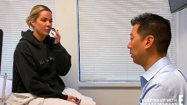 Black Hood­ie worn by Khloé Kardashian in Keeping Up with the Kardashians Season 18 Episode 5