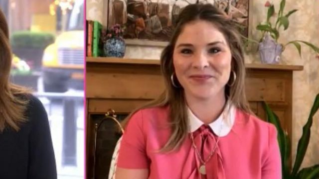 Red valentino En­vers Dress worn by Jenna Bush Hager on Today April 23, 2020