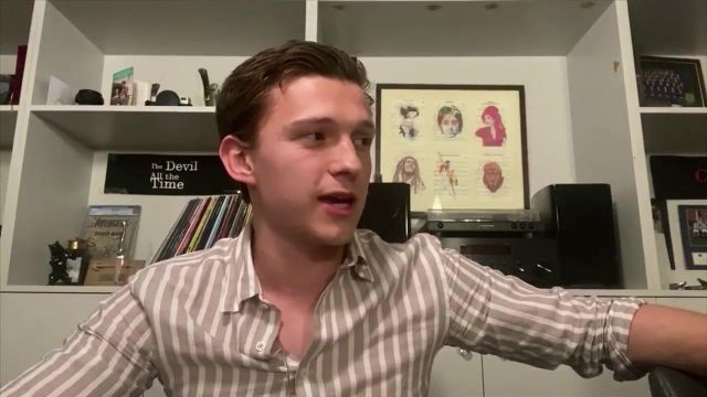 Striped Shirt worn by Tom Holland in Tom Holland Surprises Billy Kimmel on 3rd Birthday YouTube video