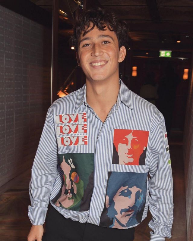Stella McCartney All Together Now Nicholas shirt worn by Zak Abel on his Instagram account @zakabel