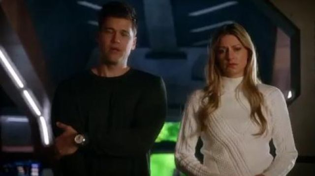 White Mock Neck Sweater worn by Ava Sharpe (Jes Macallan) in DC's Legends of Tomorrow Season 5 Episode 9