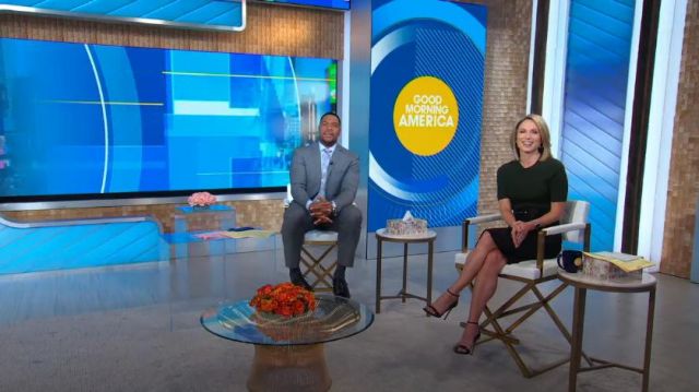 Vince Short Sleeve Raglan Pullover worn by Amy Robach on Good Morning America April 28, 2020