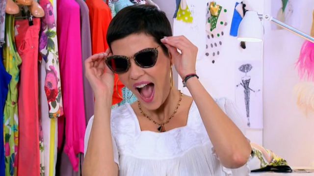 Les lunettes de soleil de Cristina Córdula dans Les reines du shopping du 04 05 2020