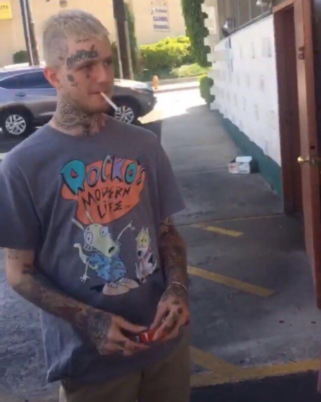 The t-shirt Rocko's worn by Lil Peep on his account Instagram @liilpeeep