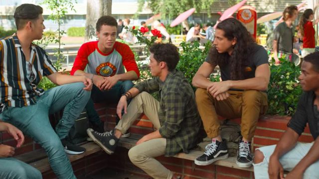 The pair of Vans SK8 scope by Trent Harrison (Benjamin A. Norris) in My first time (Season 1)
