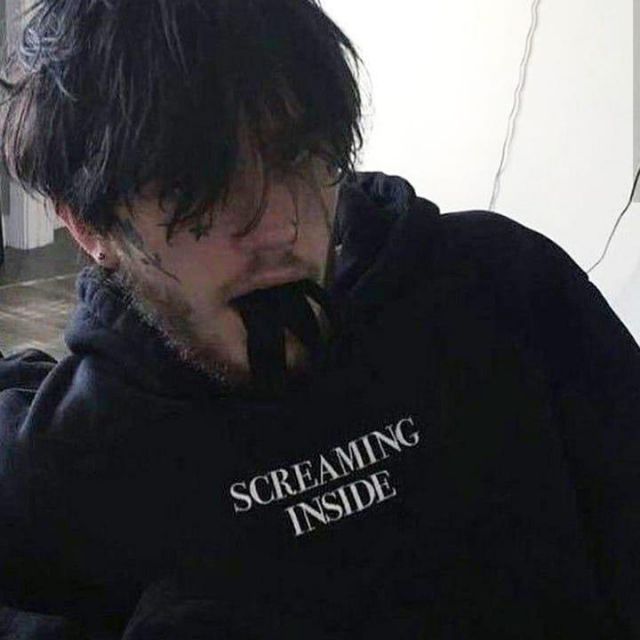 The sweatshirt hoody Screaming Inside worn by Lil Peep on the account ...