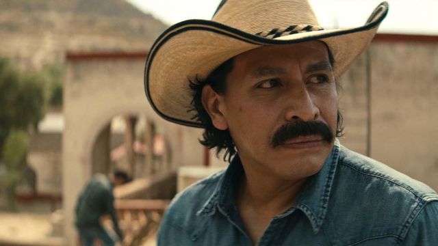 Mexican straw cowboy hat worn by Pablo Acosta (Gerardo Taracena) in Narcos: Mexico (Season 2 Episode 7)