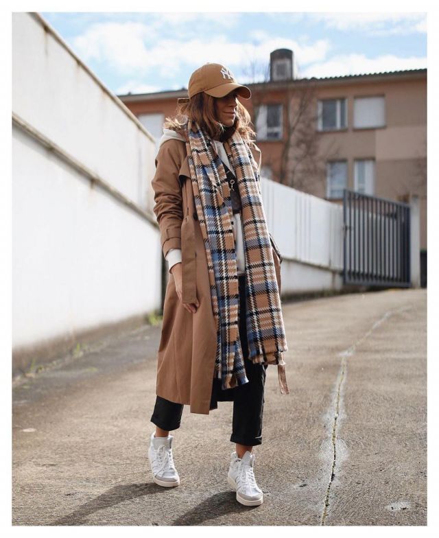 The scarf thick plaid of Cindy on his account Instagram @boho_addict