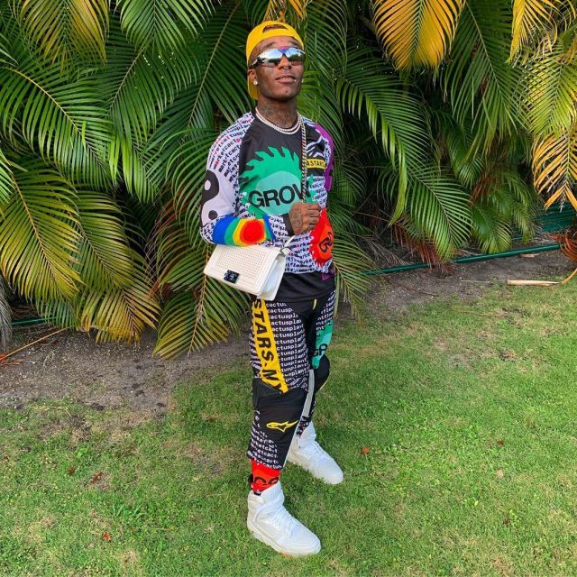 The tracksuit printed worn by Lil Uzi Vert on his account Instagram @liluzivert