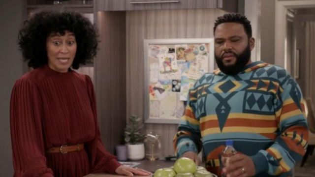 Aztec Printed Hoodie worn by Andre 'Dre' Johnson (Anthony Anderson) in black-ish Season 6 Episode 23