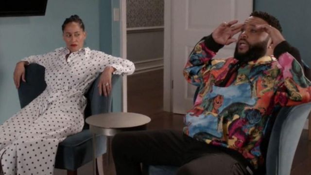 Polka Dot Shirt Dress worn by Rainbow Johnson (Tracee Ellis Ross) in black-ish Season 6 Episode 23