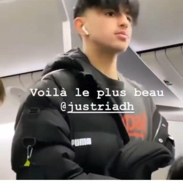 La doudoune à capuche Puma portée par Just Riadh sur son compte Instagram @just.riadhoff